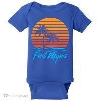 Fort Myers Sunset Palm Trees Beach Vacation Tourist Funny Gift Baby Bodysuit thumb 0