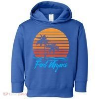 Fort Myers Sunset Palm Trees Beach Vacation Tourist Funny Gift Toddler Hoodie thumb 0