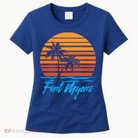 Fort Myers Sunset Palm Trees Beach Vacation Tourist Funny Gift Women's T-Shirt thumb 0