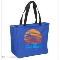 Fort Myers Sunset Palm Trees Beach Vacation Tourist Funny Gift Tote Bag thumb 2