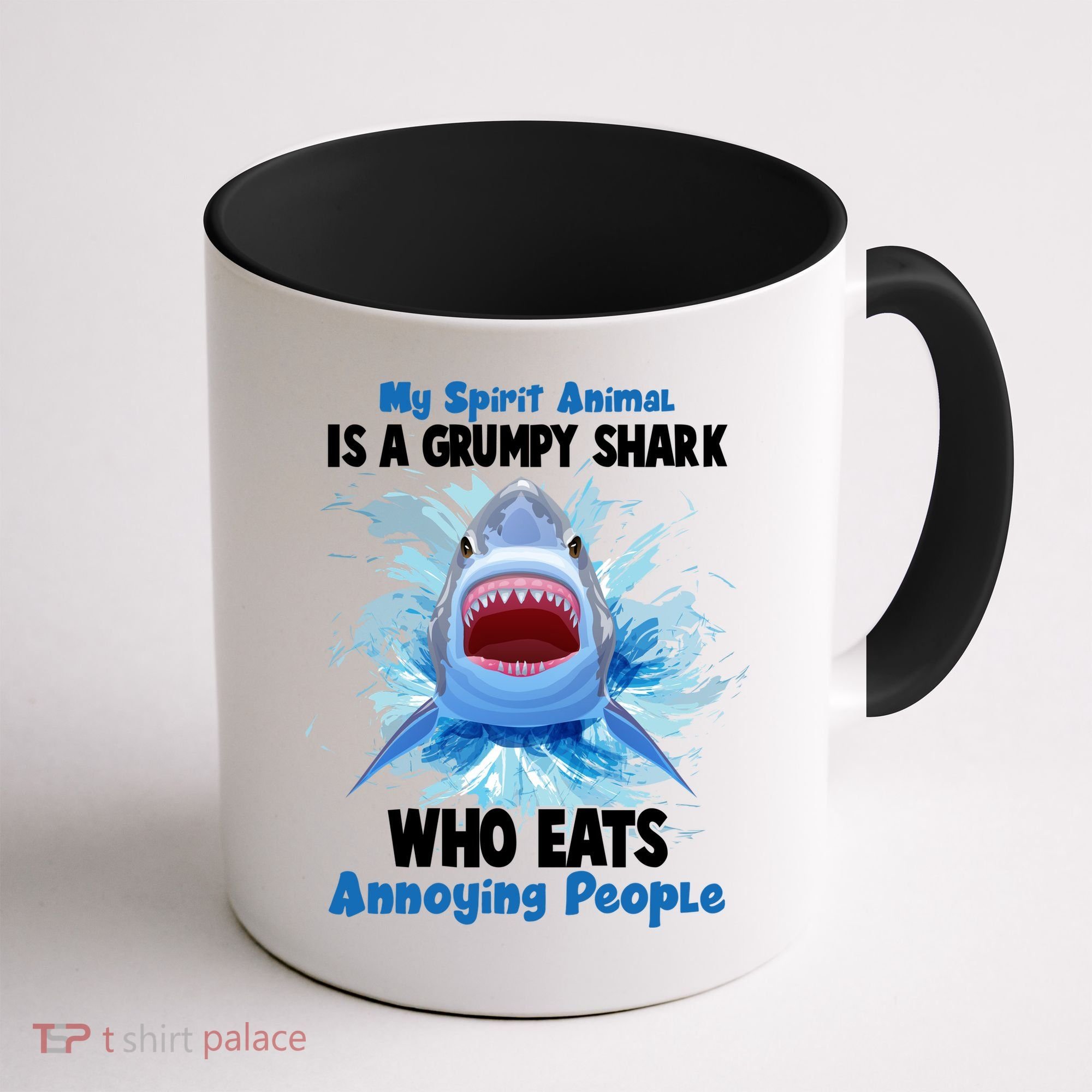 Funny My Spirit Animal Is A Grumpy Shark Coffee Mug
