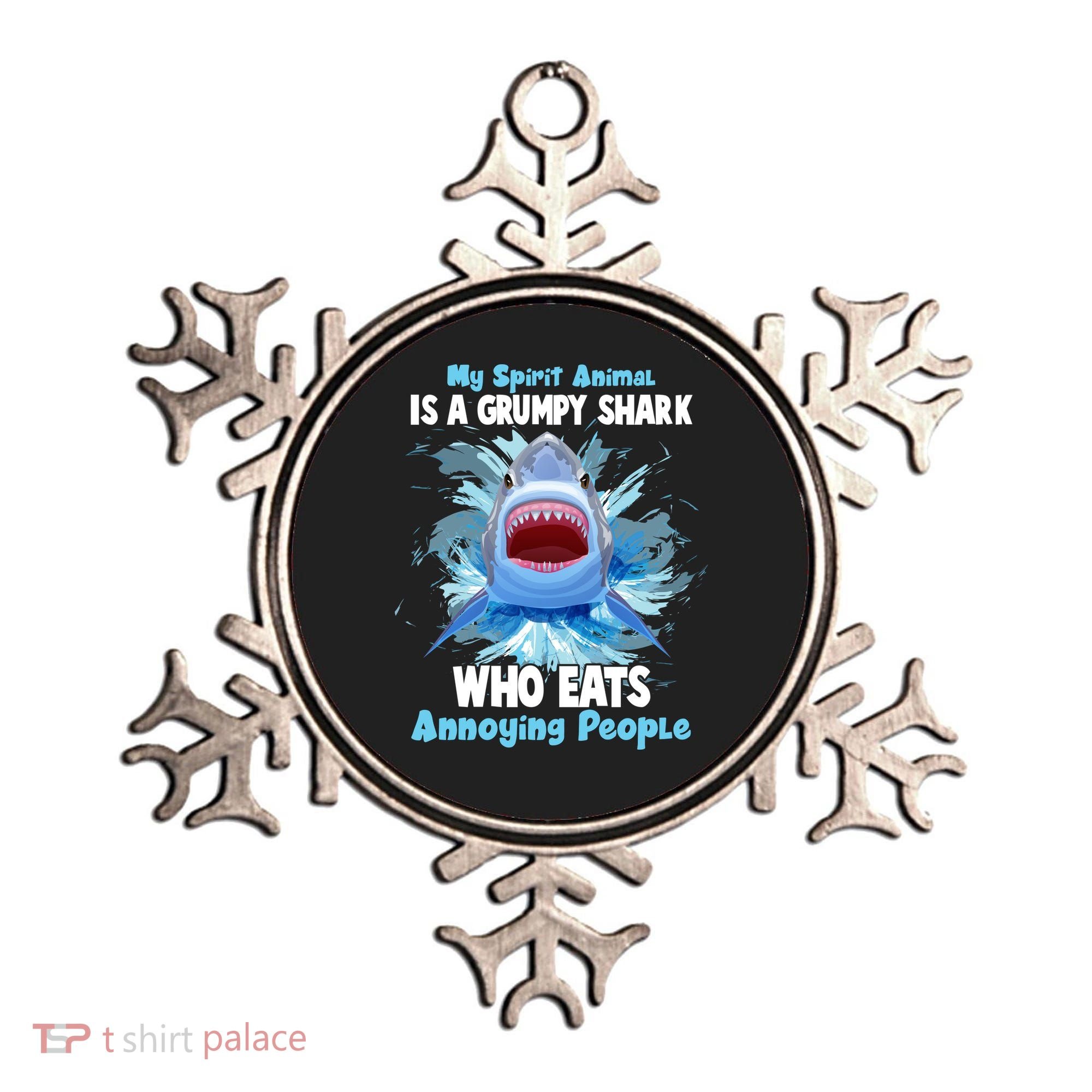 Funny My Spirit Animal Is A Grumpy Shark Ornament