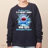 Funny My Spirit Animal Is A Grumpy Shark Women's Sweatshirt thumb 0