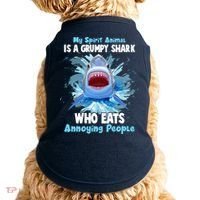 Funny My Spirit Animal Is A Grumpy Shark Doggie Tank thumb 0