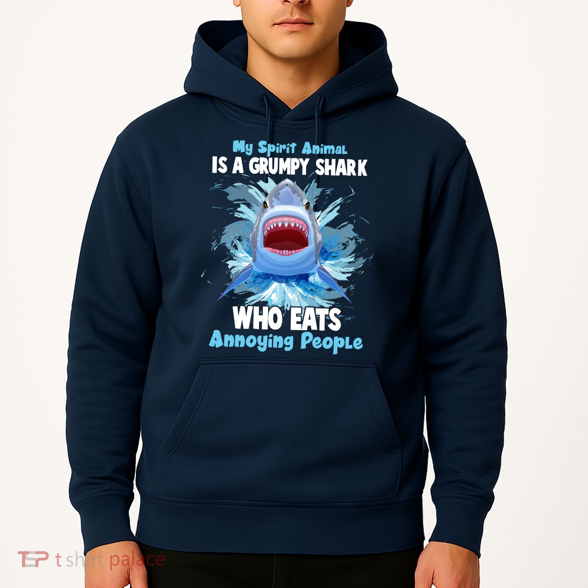 Funny My Spirit Animal Is A Grumpy Shark Hoodie
