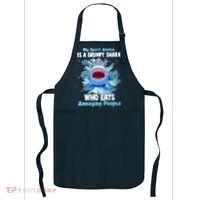 Funny My Spirit Animal Is A Grumpy Shark Apron thumb 0