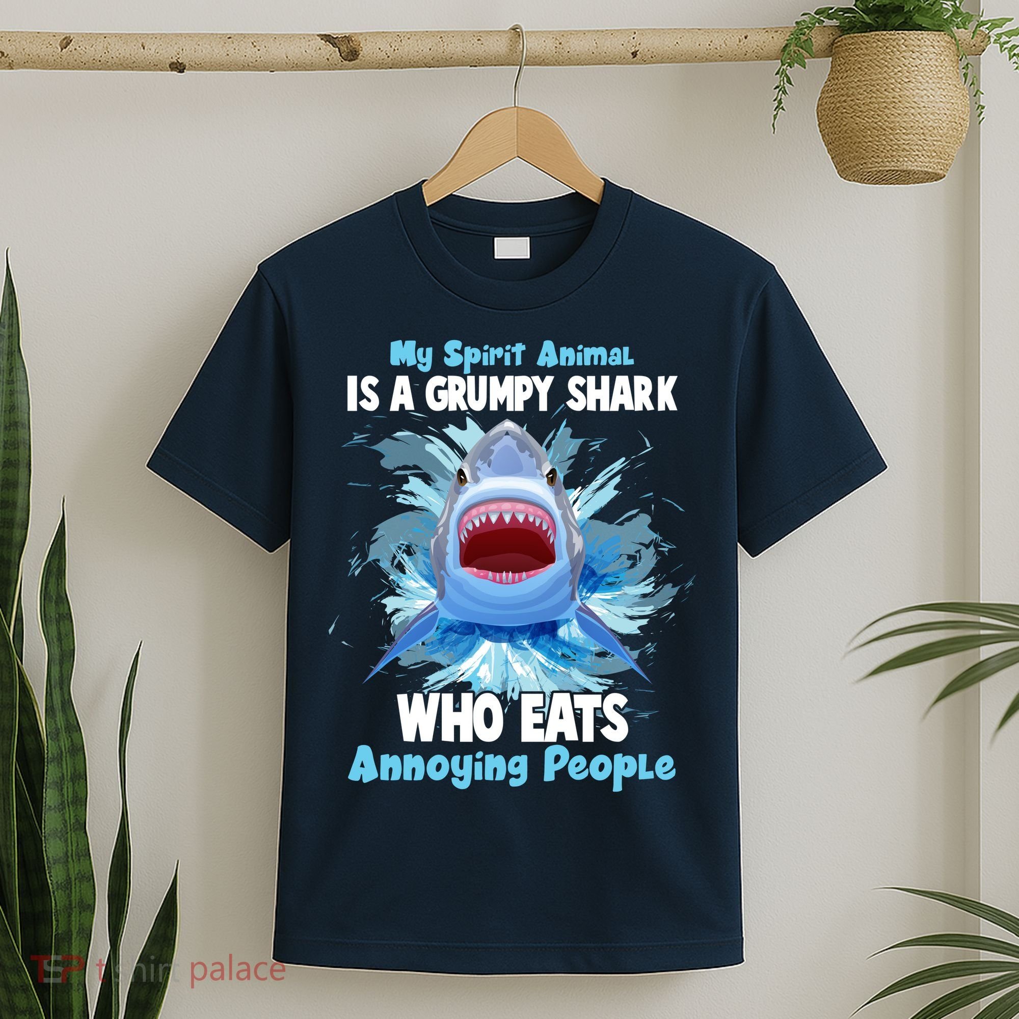 Funny My Spirit Animal Is A Grumpy Shark T-Shirt