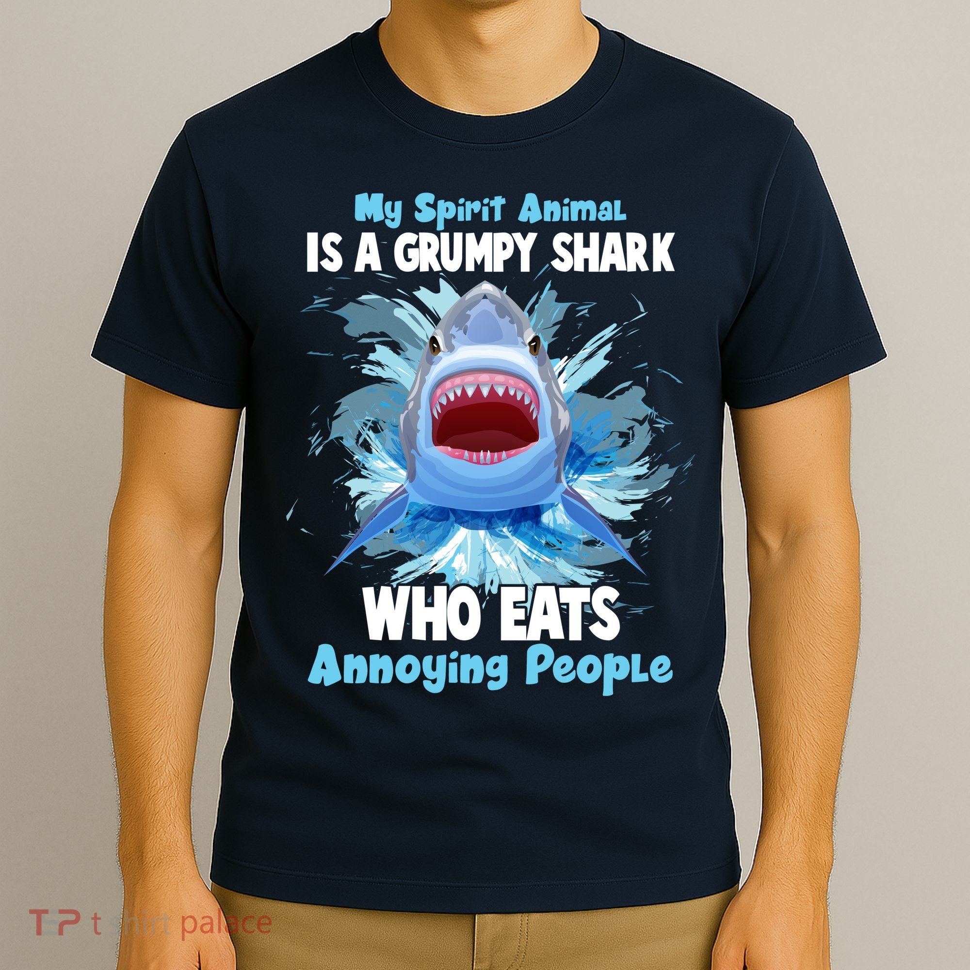 Funny My Spirit Animal Is A Grumpy Shark T-Shirt