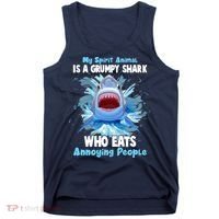 Funny My Spirit Animal Is A Grumpy Shark Tank Top thumb 0