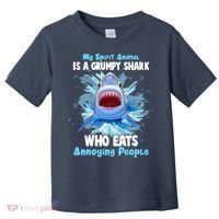 Funny My Spirit Animal Is A Grumpy Shark Toddler T-Shirt thumb 0