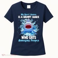 Funny My Spirit Animal Is A Grumpy Shark Women's T-Shirt thumb 0