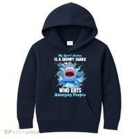 Funny My Spirit Animal Is A Grumpy Shark Kids Hoodie thumb 0