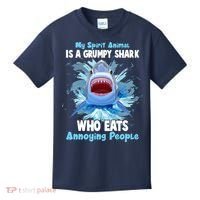 Funny My Spirit Animal Is A Grumpy Shark Kids T-Shirt thumb 0