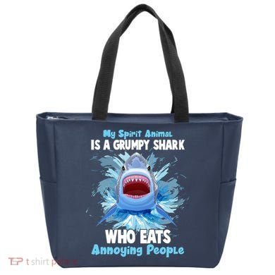 Funny My Spirit Animal Is A Grumpy Shark Tote Bag