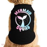 Funny Mermaid Squad Swimming Mermaid Doggie Tank thumb 0