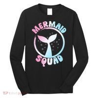 Funny Mermaid Squad Swimming Mermaid Long Sleeve Shirt thumb 0
