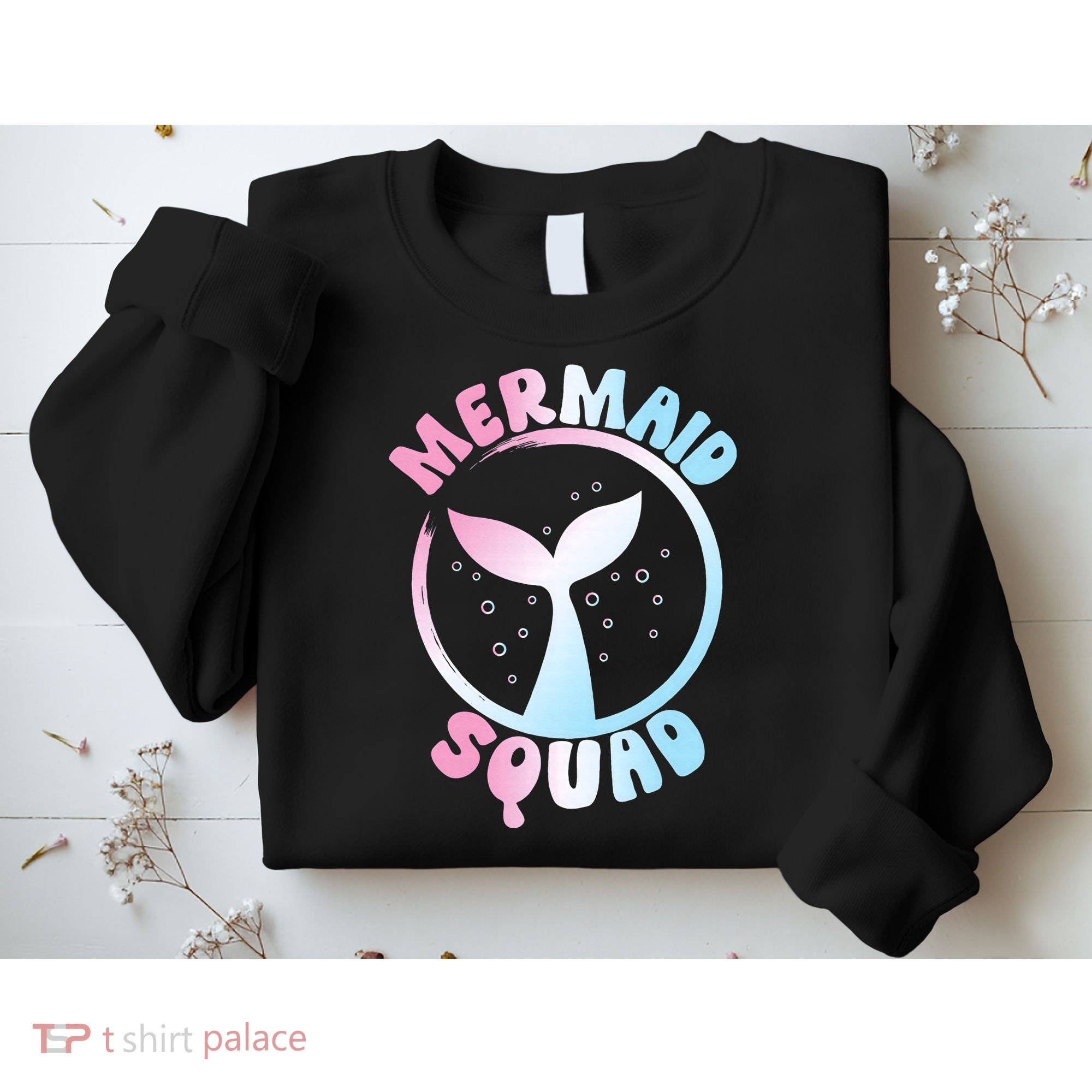 Funny Mermaid Squad Swimming Mermaid Sweatshirt
