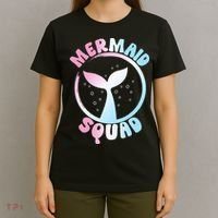 Funny Mermaid Squad Swimming Mermaid T-Shirt thumb 4