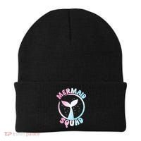 Funny Mermaid Squad Swimming Mermaid Beanie thumb 0