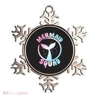 Funny Mermaid Squad Swimming Mermaid Ornament thumb 0
