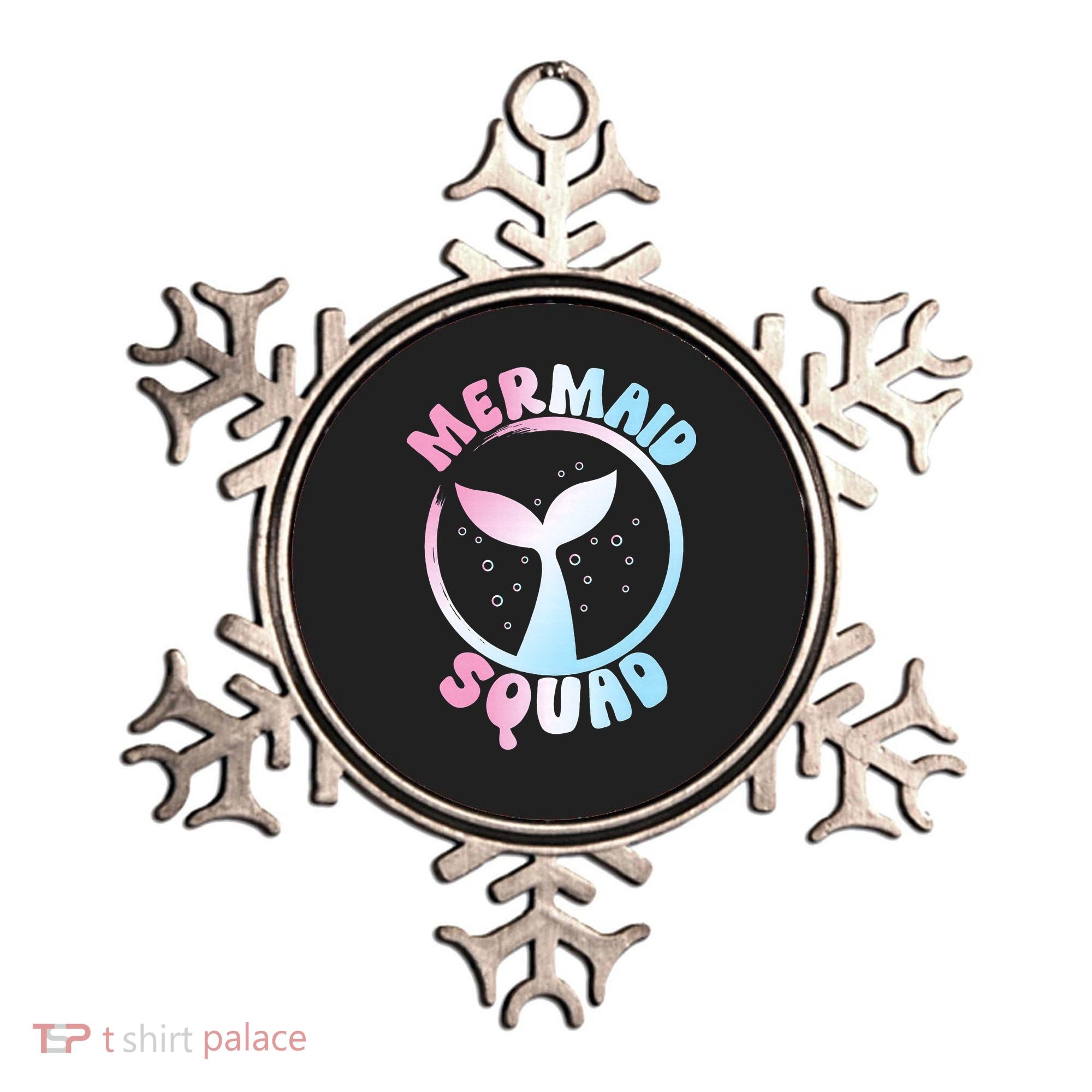 Funny Mermaid Squad Swimming Mermaid Ornament