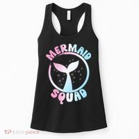 Funny Mermaid Squad Swimming Mermaid Women's Tank Top thumb 0