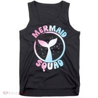 Funny Mermaid Squad Swimming Mermaid Tank Top thumb 0