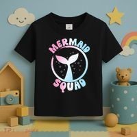 Funny Mermaid Squad Swimming Mermaid Toddler T-Shirt thumb 3