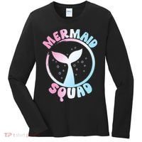 Funny Mermaid Squad Swimming Mermaid Women's Long Sleeve Shirt thumb 0