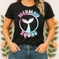 Funny Mermaid Squad Swimming Mermaid Women's T-Shirt thumb 2
