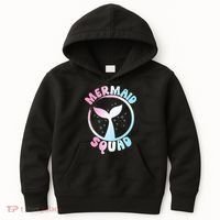 Funny Mermaid Squad Swimming Mermaid Kids Hoodie thumb 0