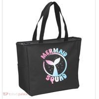 Funny Mermaid Squad Swimming Mermaid Tote Bag thumb 2