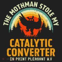 Funny Mothman Stole My Catalytic Converter Mothman Cryptid Women's Sweatshirt thumb 2