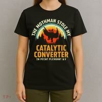 Funny Mothman Stole My Catalytic Converter Mothman Cryptid T-Shirt thumb 4