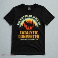 Funny Mothman Stole My Catalytic Converter Mothman Cryptid T-Shirt thumb 5