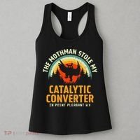 Funny Mothman Stole My Catalytic Converter Mothman Cryptid Women's Tank Top thumb 3