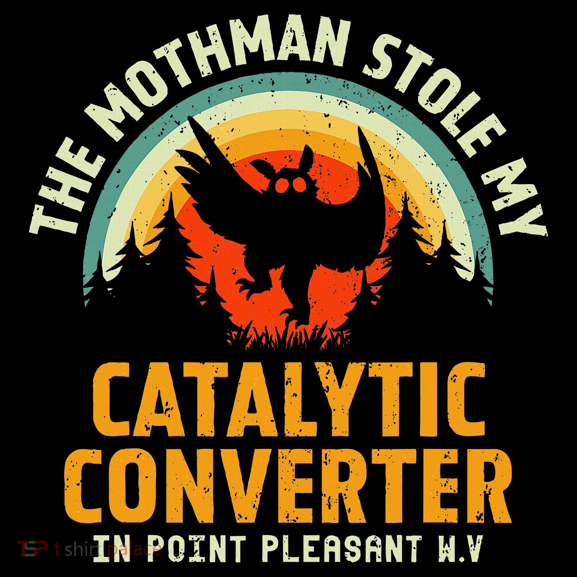 Funny Mothman Stole My Catalytic Converter Mothman Cryptid Women's Tank Top
