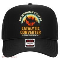 Funny Mothman Stole My Catalytic Converter Mothman Cryptid Hat thumb 0