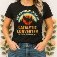 Funny Mothman Stole My Catalytic Converter Mothman Cryptid Women's T-Shirt thumb 2