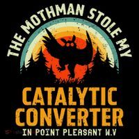 Funny Mothman Stole My Catalytic Converter Mothman Cryptid Kids Sweatshirt thumb 2