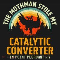 Funny Mothman Stole My Catalytic Converter Mothman Cryptid Kids Long Sleeve Shirt thumb 2