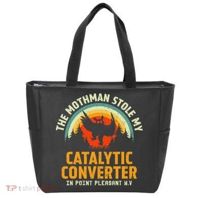 Funny Mothman Stole My Catalytic Converter Mothman Cryptid Tote Bag