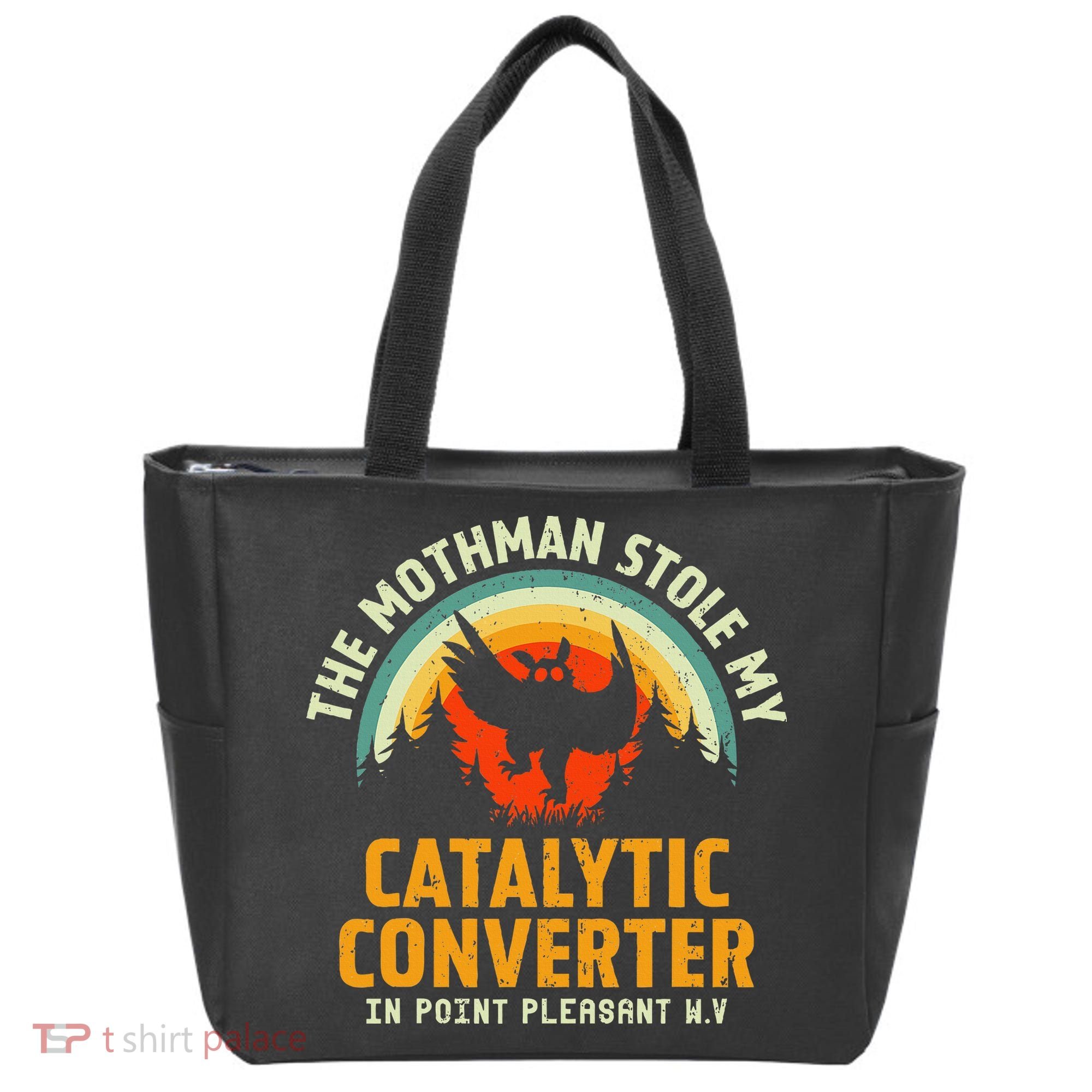 Funny Mothman Stole My Catalytic Converter Mothman Cryptid Tote Bag