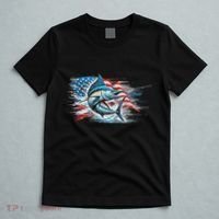 Fishing Marlin Swordfish Fish 4th Of July American Flag Usa T-Shirt thumb 5