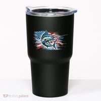 Fishing Marlin Swordfish Fish 4th Of July American Flag Usa Tumbler thumb 0