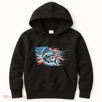 Fishing Marlin Swordfish Fish 4th Of July American Flag Usa Kids Hoodie thumb 0