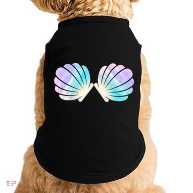 Funny Mermaid Shell Costume Gift Doggie Tank