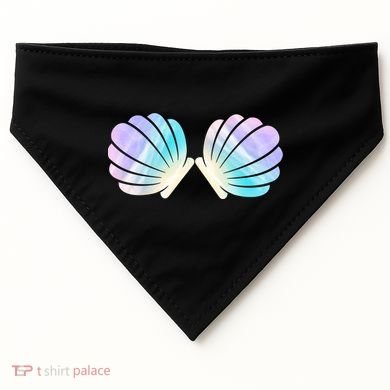 Funny Mermaid Shell Costume Gift USA-Made Doggie Bandana