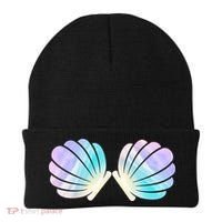 Funny Mermaid Shell Costume Gift Beanie thumb 0