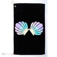 Funny Mermaid Shell Costume Gift Golf Towel thumb 0